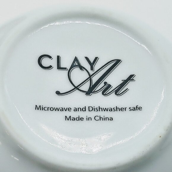 Clay Art Red Snowflake White Scroll Ceramic Bowls - Picture 7 of 7